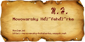 Movovarsky Hófehérke névjegykártya